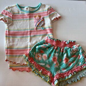 Matilda Jane Top & Bloomers Set – Top Size 4, Shorts Size 2 (Good Condition)